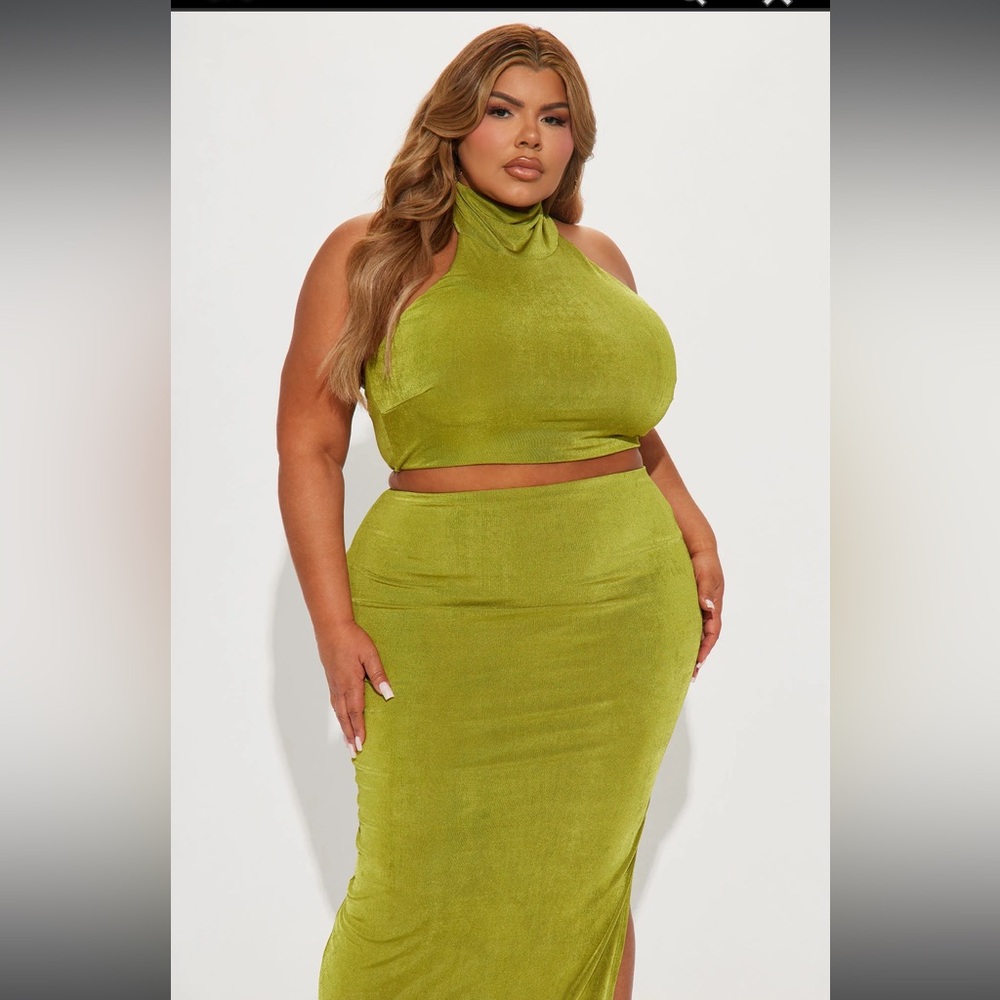 COPY - NWOT FASHION NOVA Same Girl Slinky Skirt Set - Picture 5 of 16